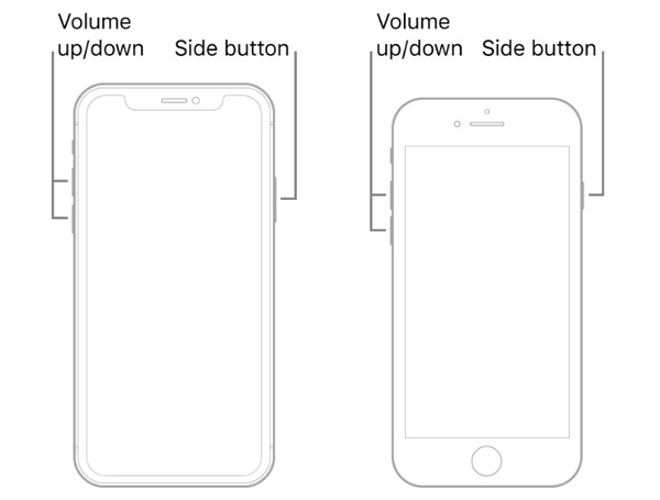 Erzwinge den Neustart von iPhone X