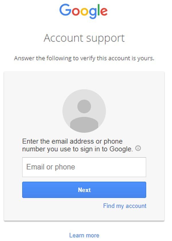 Nom d'utilisateur oublié Gmail