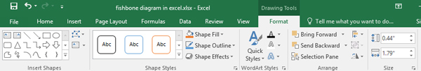 特性要因図 Excel の書式設定