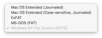 Format drive mode