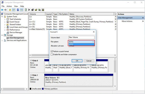 Format harddisk