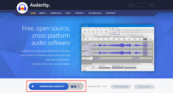 無料ダウンロード Audacity