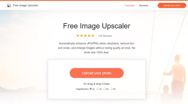 Домашняя страница Free Images Upscaler