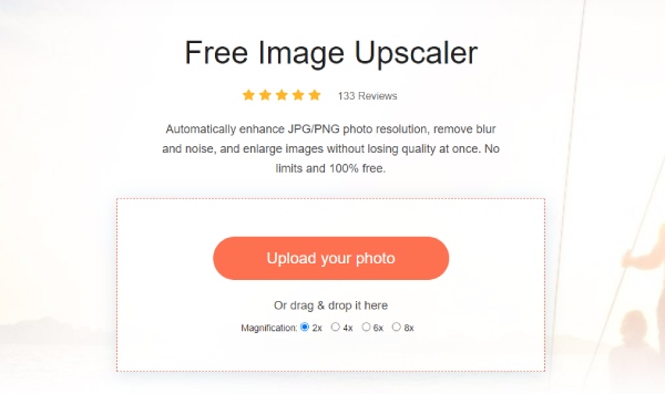 Zdarma Image Upscaler Nahrajte svou fotografii