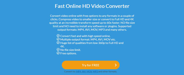 Convertitore video HD online veloce