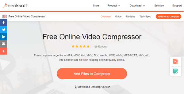Gratis online videocompressor