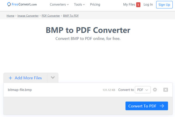 Freeconvertir BMP a PDF