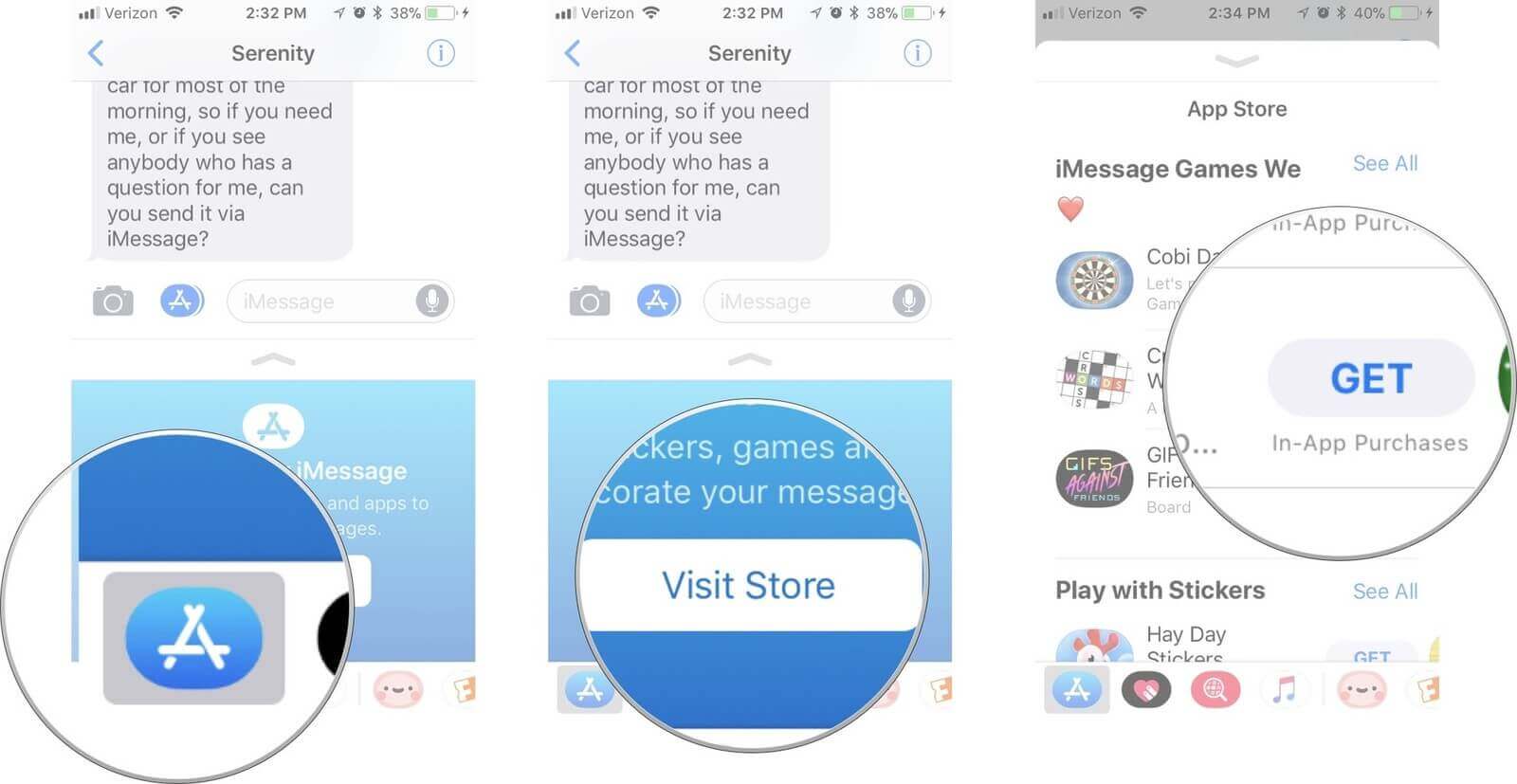 Holen Sie sich Spiele auf Imessage