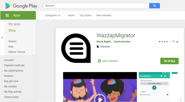 Verkrijg WazzapMigrator via Google Play