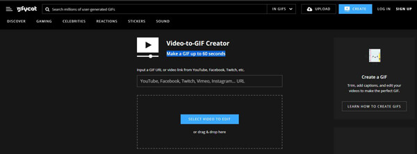 Créateur Gfycat de vidéo à GIF