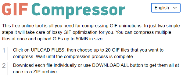 Comprima GIF e GIF animado online