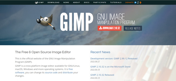 GIMP Gratis Open Source Image Editor