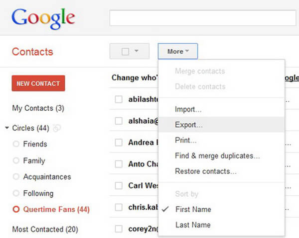 Log in Gmail from Android