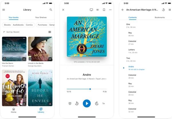 Lecteur de livres audio Google Play Livres