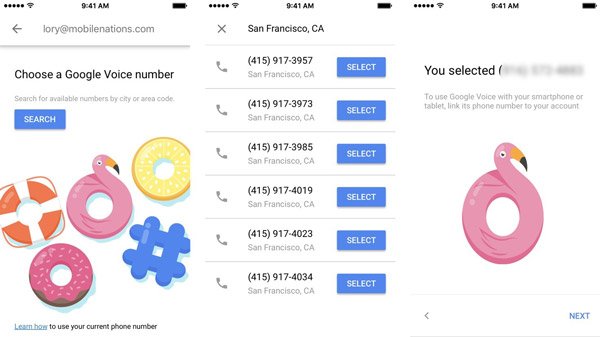 Google Voice-oppsett