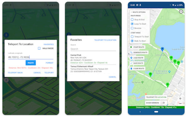 GPS joystick na Androidu