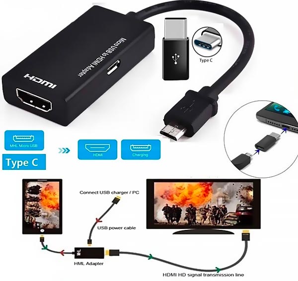 Адаптер HDMI для Android к телевизору