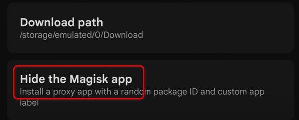 隱藏 Magisk 應用程式