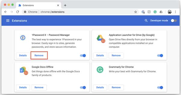 So entfernen Sie Erweiterungen für Chrome