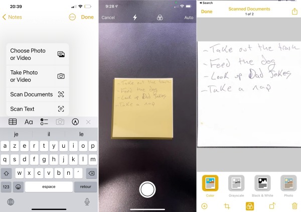 How to Scan  on iPhone Notes App