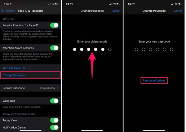 How to Switch to Passcode