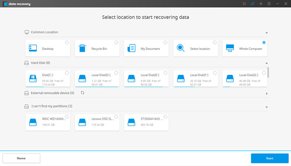 Recuperación de datos de Wondershare