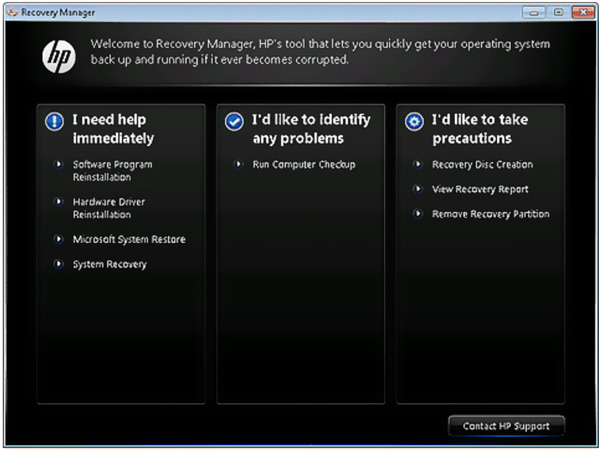 HP Recovery Manager