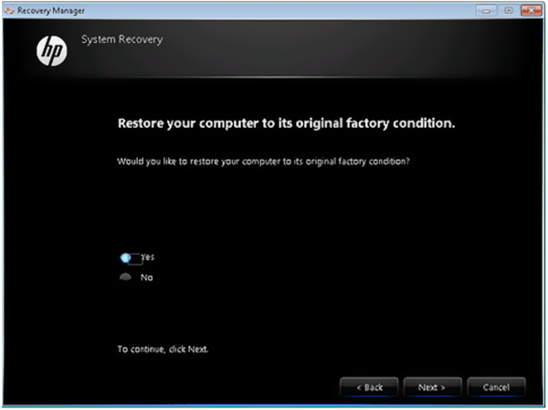 HP system Recovery