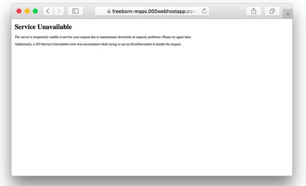 Ошибка HTTP Служба 503 недоступна