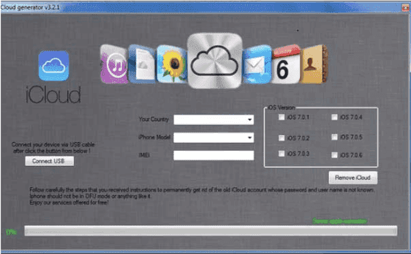 iCloud bypass nástroj