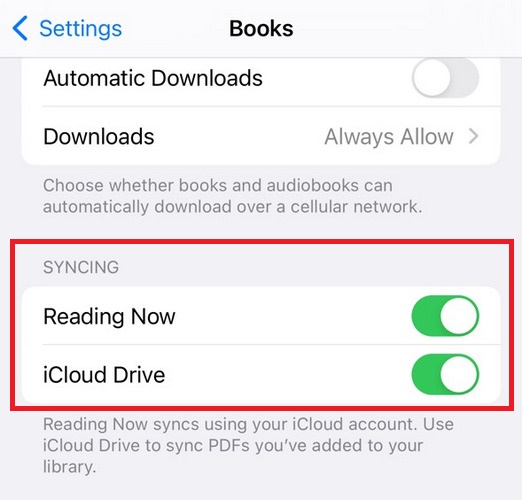 iCloud Drive Aktarımı iBooks