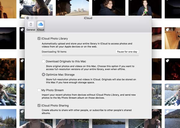 Biblioteca de fotografias iCloud