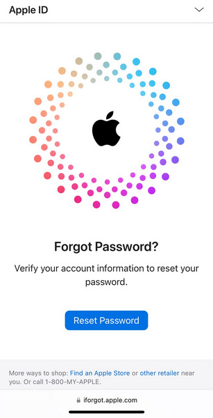 Если забыл Apple Com