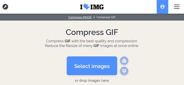 iLovIMG GIF -kompressor