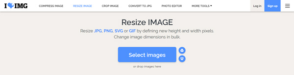 Resizer d'image en ligne iLoveIMG