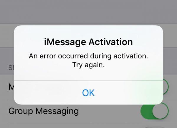 iMessage-activering