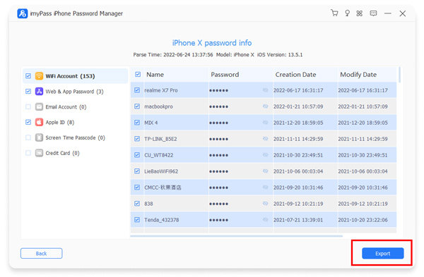 Σύσταση imyPass iPhone Password Manager