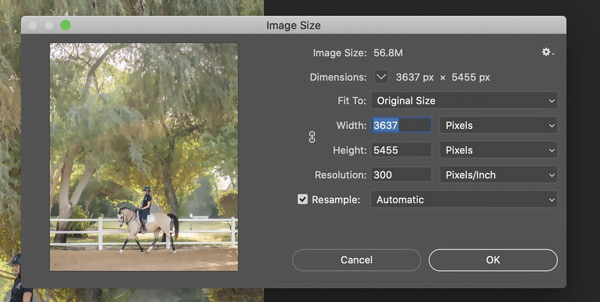 Augmenter la résolution de l'image dans Photoshop