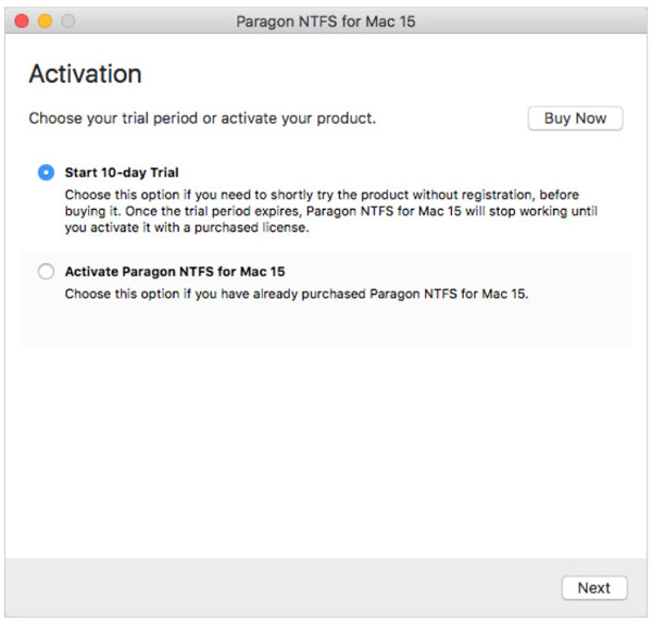 Установить Paragon NTFS Mac