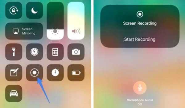 iOS-Bildschirmaufnahme