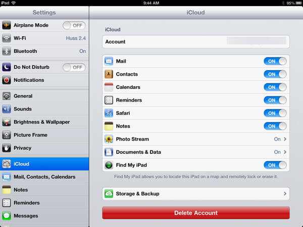 ipad posizione di backup ipad