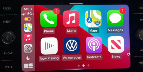 Specchio dello schermo per iPhone CarPlay
