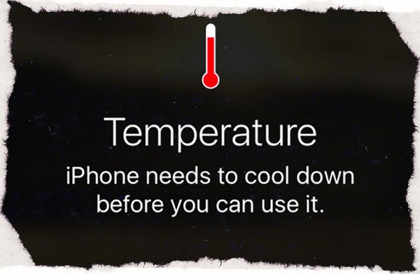 Sobrecalentamiento del iPhone
