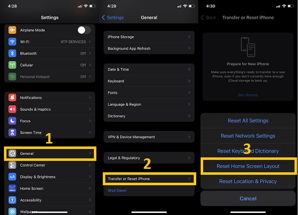 iPhone-startscherm resetten