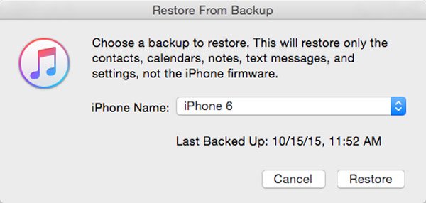 iPhone Restore iTunes