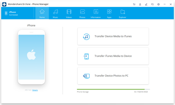 iSkysoft iTransfer Telefoonbeheer