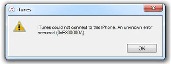 iTunes Error 0xE80000A