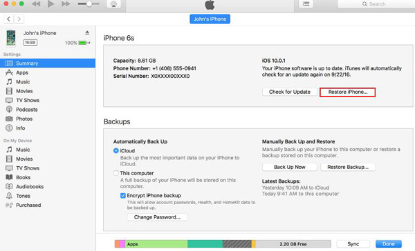 Itunes Restore Iphone