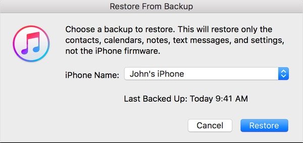 Restore backup