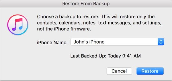 itunes restore